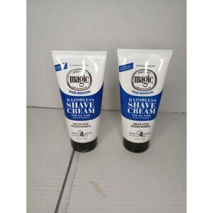 Magic Razorless Shave Cream Regular Strength For All Hair 6oz Helps Stop Razor B